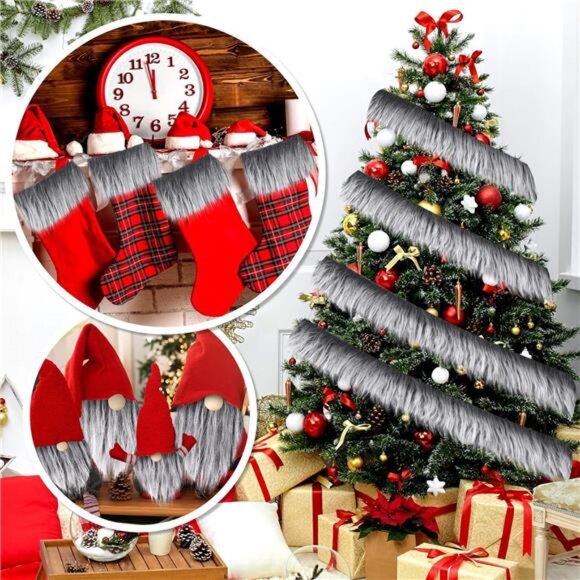 Faux Fur Fabric Christmas Fluffy Fuzzy Craft Fake Fur Cuts Shaggy Synthetic - Picture 5 of 7